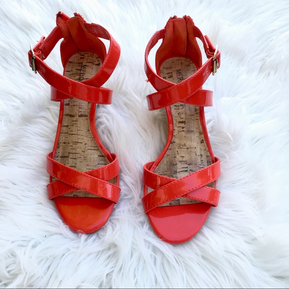Merona red orange wedges 🍊